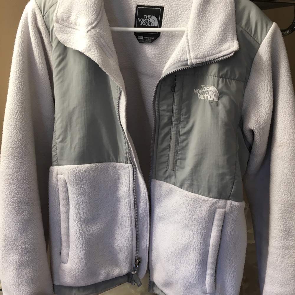The North Face white Denali fleece jacket